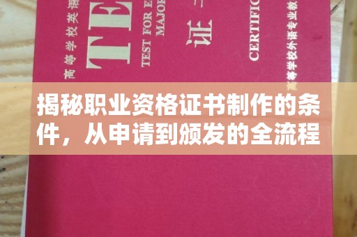 图们揭秘职业资格证书制作的条件，从申请到颁发的全流程解析