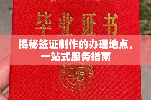图们揭秘签证制作的办理地点，一站式服务指南
