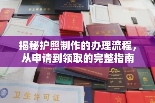图们揭秘护照制作的办理流程，从申请到领取的完整指南