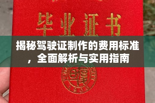 图们揭秘驾驶证制作的费用标准，全面解析与实用指南