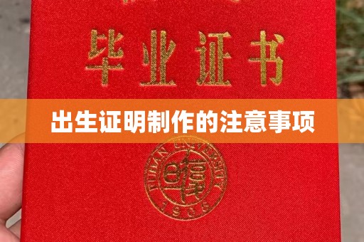 图们出生证明制作的注意事项