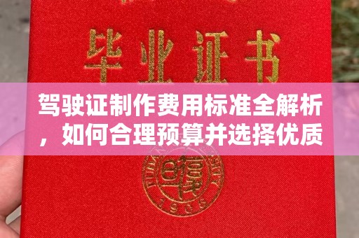 图们驾驶证制作费用标准全解析，如何合理预算并选择优质服务？